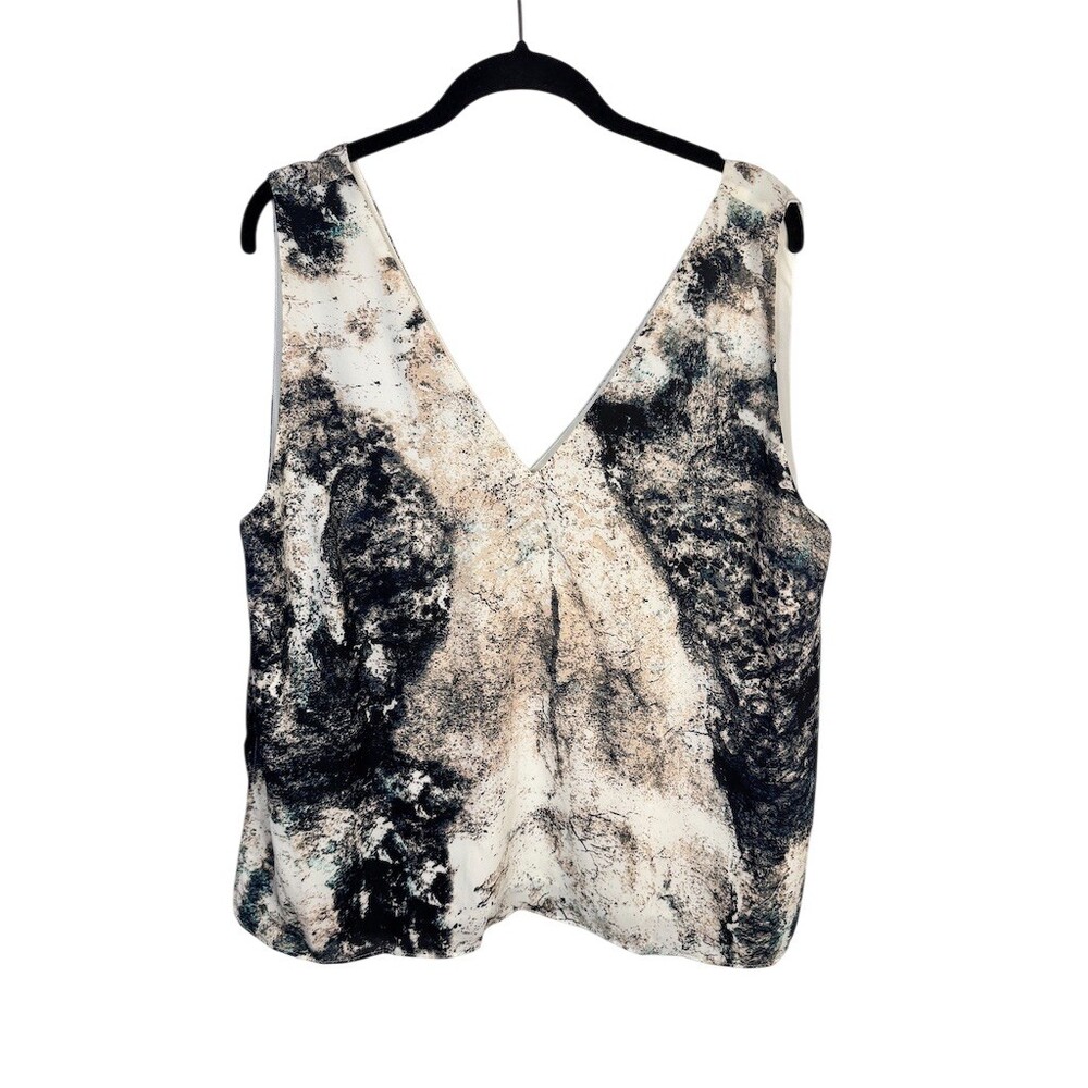 The Limited Blouse Womens Plus 2XL Multicolor Sleeveless V-Neck Workwear